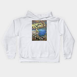 Australian  Corroboree Frog from a Pastel Painting Kids Hoodie